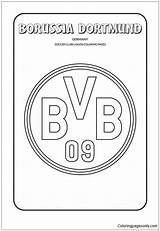 Dortmund Borussia Pages Logos Coloring Soccer Clubs sketch template