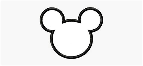 mickey mouse head outline   clip transparent mickey mouse head