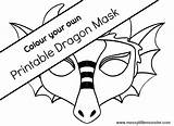 Dragon Mask Printable Chinese Craft Template Crafts Kids Year Fun Coloring Colouring Color Printables Supplies Choose Board Arts Make sketch template