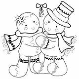 Gingerbread Coloring Pages Christmas sketch template