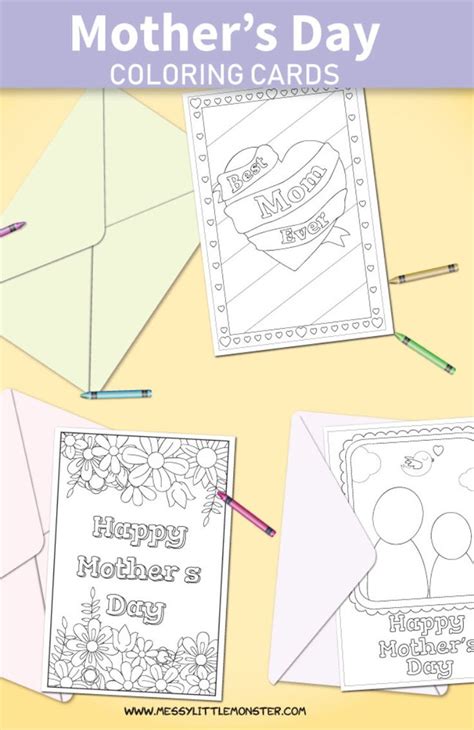 printable mothers day cards  color  design corral