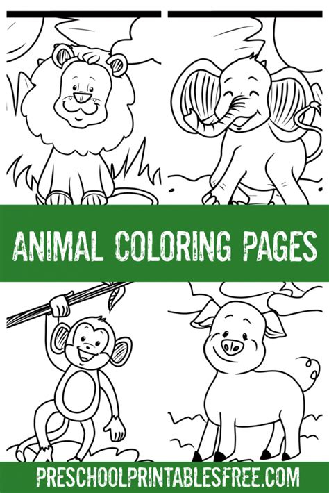 printable animal coloring pages  preschool printables