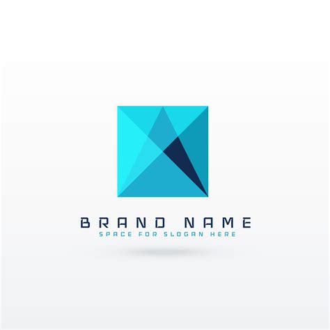 blue square abstract logo concept design   vector art stock graphics images