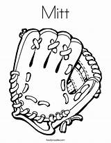 Coloring Mitt Pages Glove Baseball Sox Great Catch Kids Diamond Hockey Red Template Tennis Outline Bat Sticks Twistynoodle Racket Built sketch template
