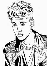 Justin Coloring Bieber Sheets Pages Choose Board sketch template