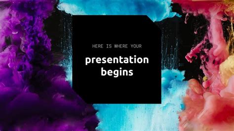 colorful ink google   powerpoint template