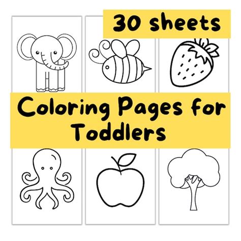 printable coloring pages  kids toddlers preschoolers  etsy