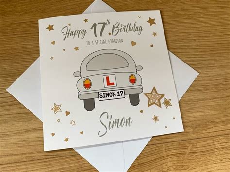 birthday card learner driver personalised driving etsy