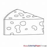 Cheese Coloring Printable Pages Sheet Sheets Food Title sketch template