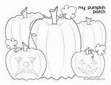 Coloring Pumpkin Patch Pages Halloween Happy sketch template