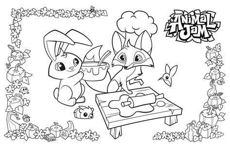 coloring page animal jam  crafter files