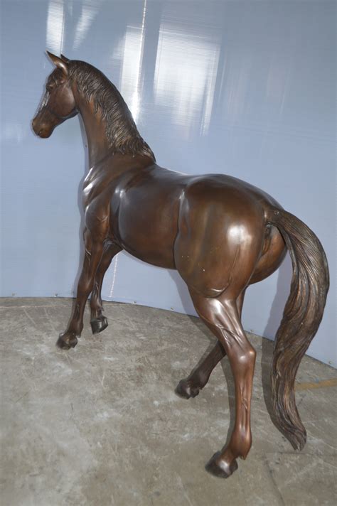 standing horse large bronze statue size      nifao