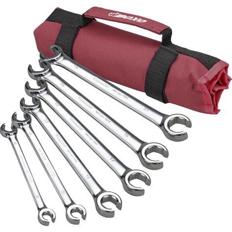 flare nut spanner set  pieces canvas roll boxo  canvas roll pa workshop essentials