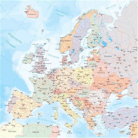 digitale wegenkaart van europa
