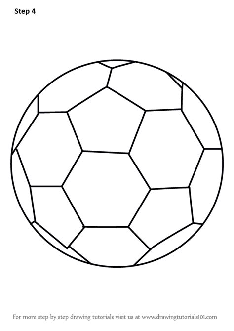 draw soccer ball everyday objects step  step drawingtutorialscom