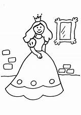 Colorear Prinzessin Espejo Princesa Delante Spiegel Ausmalen Malvorlage Dibujos Malvorlagen Ausmalbild Fasching Prinzessinnen Ritter Princesas Reflejo Kindern sketch template
