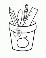 Supplies Coloring School Pages Kids Drawing Worksheet Preschool Printables Getdrawings sketch template