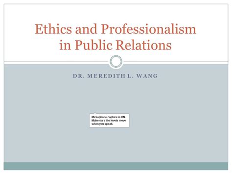 ethics and professionalism part 1