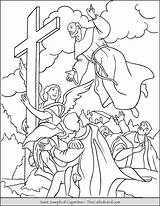 Coloring Joseph Cupertino Saint St Pages Thecatholickid Cnt Mls sketch template