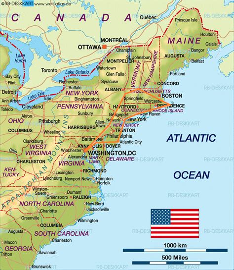 ambitious  combative map  east coast