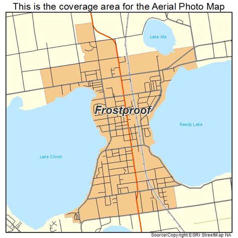 aerial photography map  frostproof fl florida