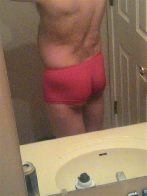 hot beauty ass cheeks in pink booty short panties 18