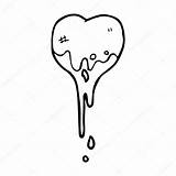 Blood Dripping Heart Cartoon Drawing Vector Stock Lineartestpilot Illustration Coloring Pages Depositphotos Getdrawings Template sketch template