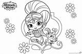 Shimmer Shine Coloring Pages Pet Printable Color Kids Print Getdrawings Getcolorings Bettercoloring sketch template