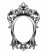 Premium Espejo Cadre Baroque Barroco Moldura Miroir Espelho Barroca Vetor sketch template