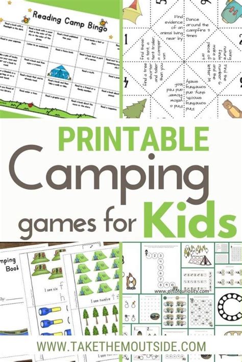 printable camping activity sheets     find