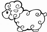 Sheep Kids Coloring Clipart Cute Drawings Printable Pages Library sketch template