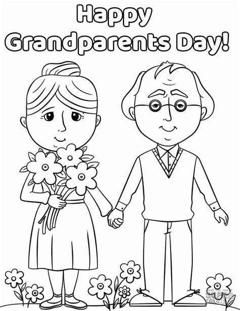 happy grandparents day coloring pages  printable coloring pages