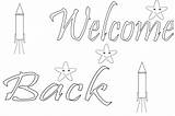 Welcome Coloring Pages Back Print sketch template