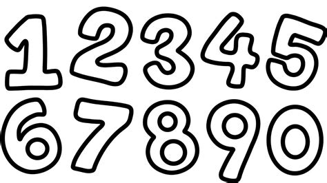 numbers coloring pages images warehouse  ideas