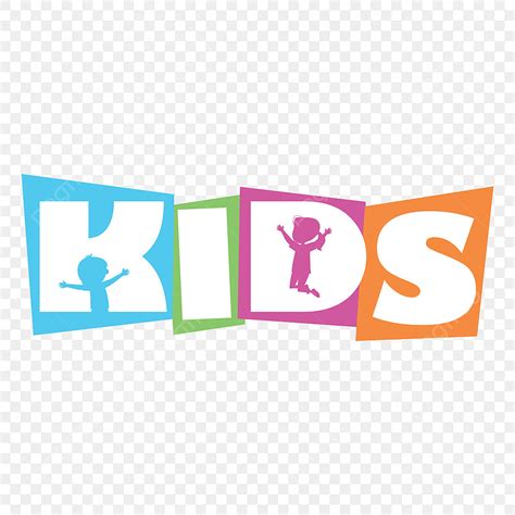 kids text clipart vector colorful kids text logo logo kids text png image