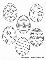 Printable Easter Eggs Egg Templates Coloring Firstpalette Pages Pattern Template Print Printables Sized Medium Set Crafts sketch template