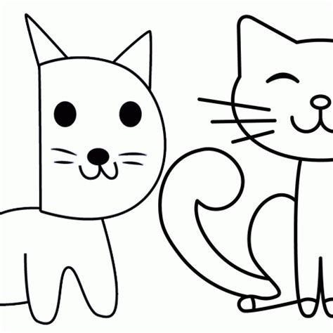 cute cats cartoon coloring page mitraland