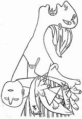 Guernica Colorare Disegno Madre Bambino Cubismo Oviedo Scuola Progetti Texturas Tuvo Hijo Muerto Obras Aprende Astratti Opera Pincha Niño Olhar sketch template