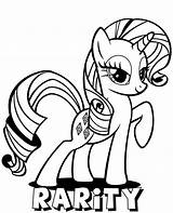 Coloring Pony Rarity Little Pages Mlp Color Print Topcoloringpages Girls sketch template