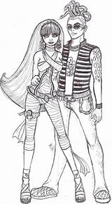 Deuce Cleo Monster High Coloring Pages Deviantart Drawing Sketches Fan Heath Abbey Couple Adult Visit Colouring sketch template