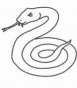 Snake Coloring Pages Printable Serpent Coloriage Snakes Simple Animals Mamba Cobra Line Drawings Dessiner Drawing Animal Grass Color Realistic Dessin sketch template