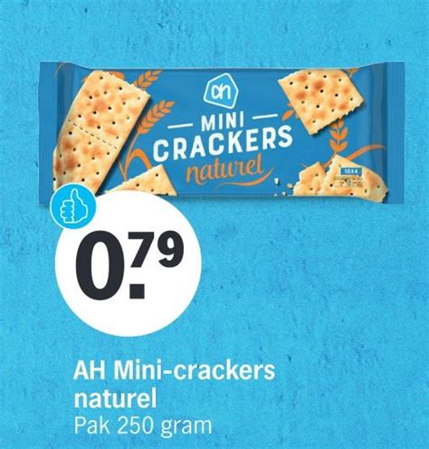ah mini crackers naturel aanbieding bij albert heijn