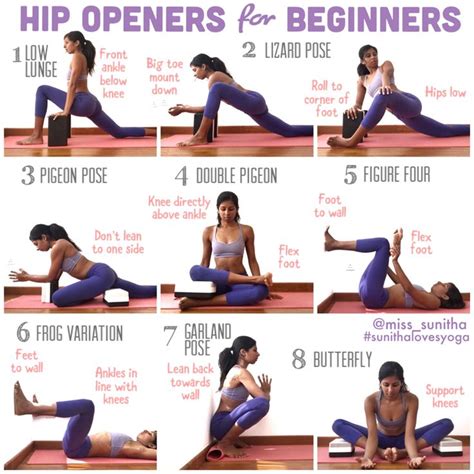 yoga tutorial hip opener yoga sequence  beginners atmisssunitha