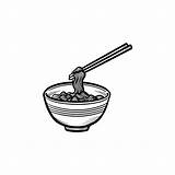 Bowl Noodle Noodles Vector Illustrations Clip sketch template