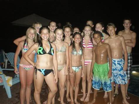 7th grade girls pool party bikini