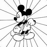Wecoloringpage Mickey Mouse Coloring Cartoon Spread sketch template