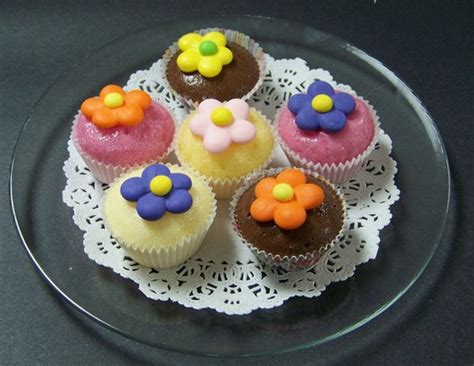 fake food mini cupcakes  plate