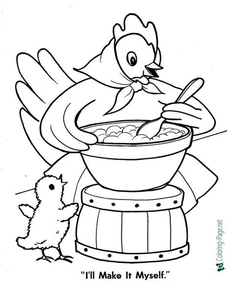 red hen coloring page printable