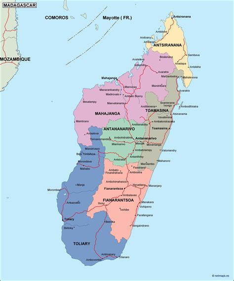 madagascar political map vector eps maps eps illustrator map