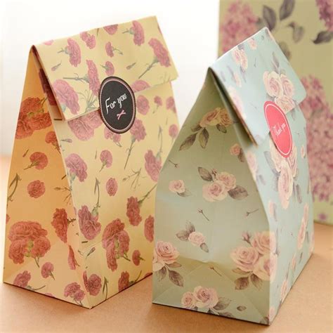 pcs lot  portable folding flora packaging envelope paper candy